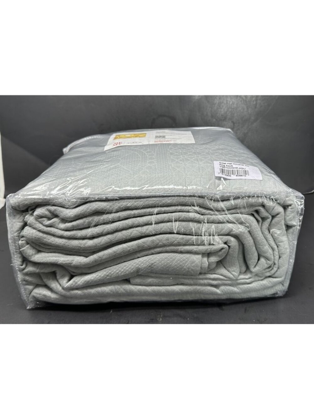 ANN GISH x THE MET GREAT HALL AQUA King 4 pc Coverlet Set w/3 Shams NEW $525 - Picture 6 of 10